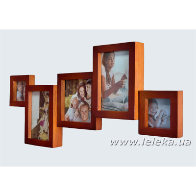 Купити Фоторамки для 5-ти фотографій дерево