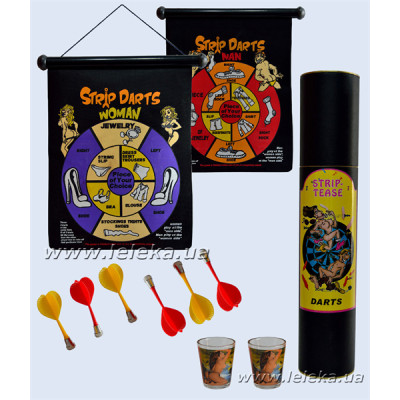 Купить игру дартс магнитый "Strip Darts" с рюмками